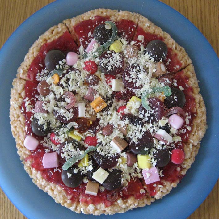 Cheat’s Pizza Cake with Rice Krispies Trudy K Taylor